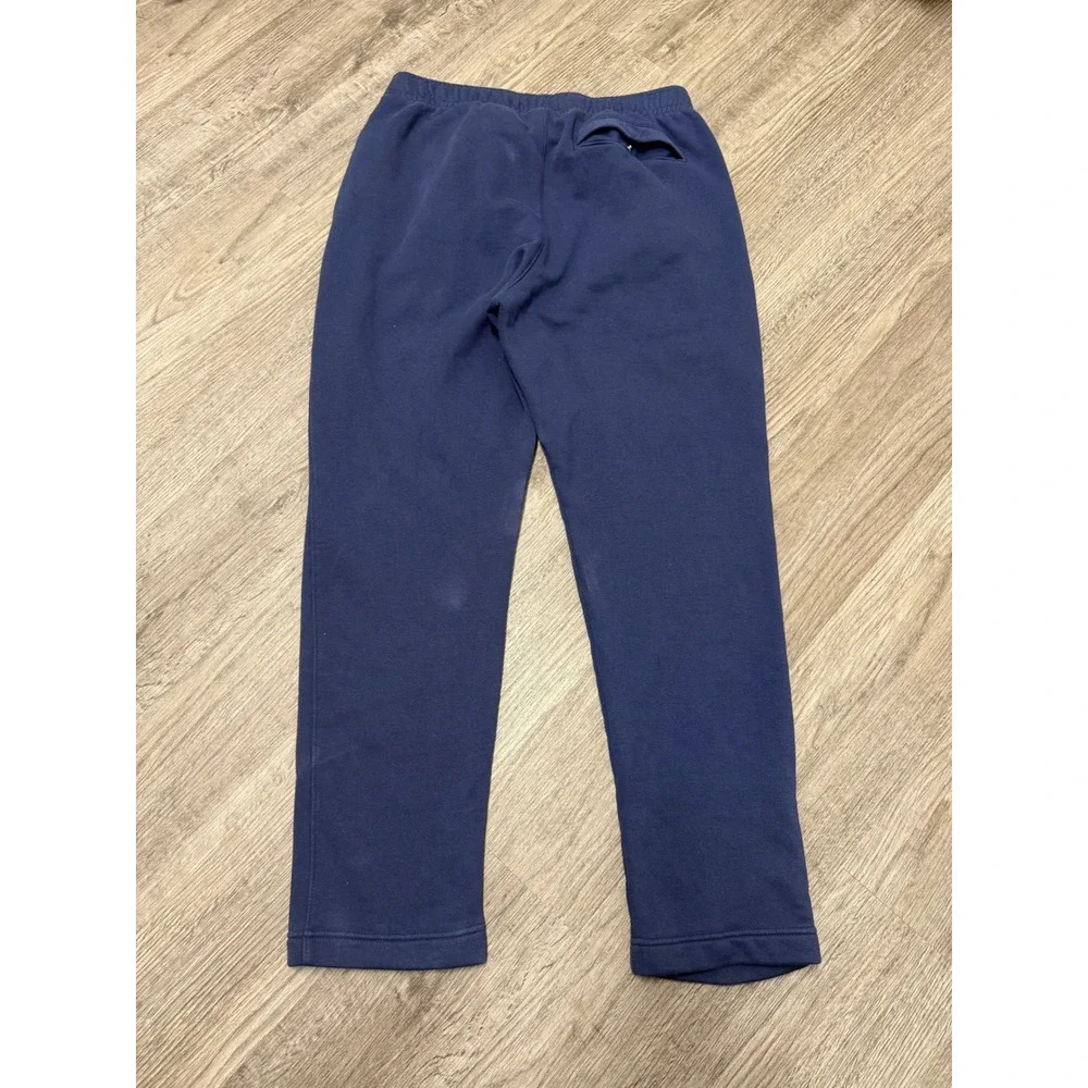 Nike Womens Fleece Sweatpants Navy Blue Straight Leg XL XLG TG Pockets Logo‎